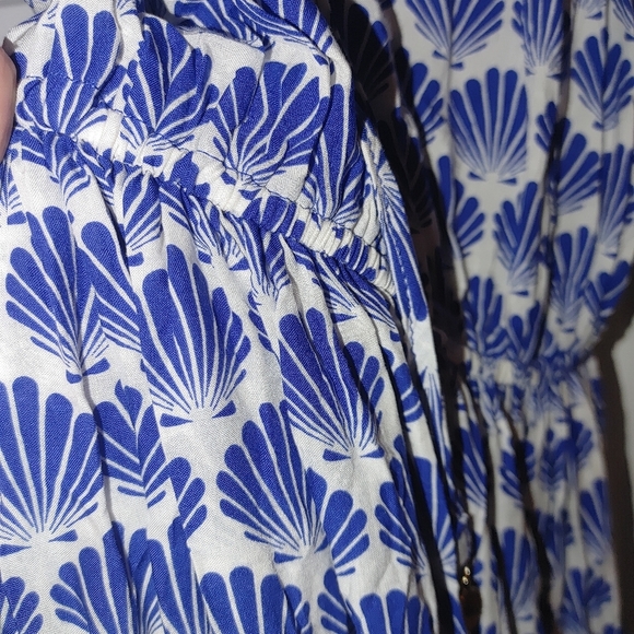 Kate Spade Blue and White Patterned Maxi Cover Up, Size Small - Picture 8 of 9